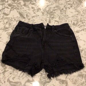 KanCan Black Distressed Jean Shorts